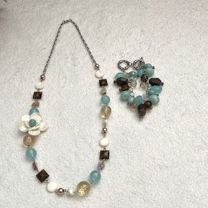 Initial Outfitters Necklace and Bracelet Set